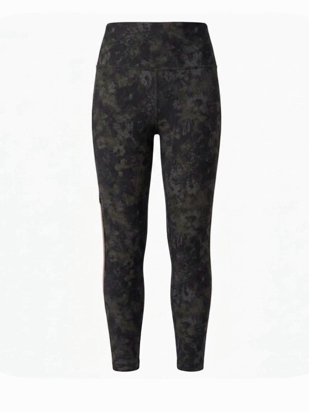 MARIKA Mottled Pattern High Waisted Leggings, Women’s Size M, Green Gray